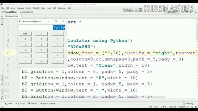 Part 2 | Calculator Using Python | Calculator in Tkinter Python | Calculator using Tkinter GUI смотреть онлайн