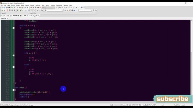 C++ midpoint circle drawing algorithm in Console (computer graphics )#1 смотреть онлайн