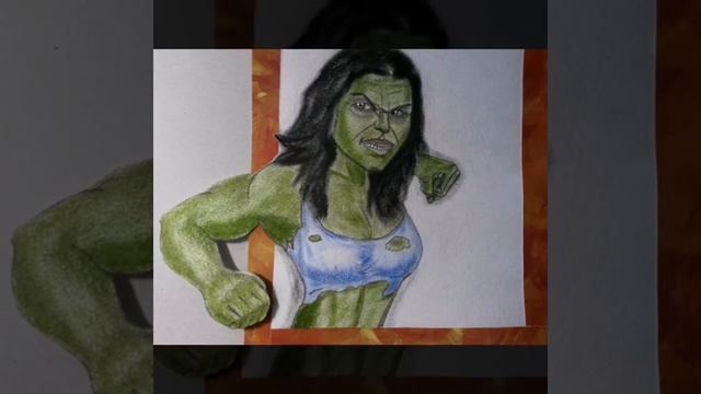 3Д.Hulk woman. Dry Brush/Женщина Халк. Сухая кисть смотреть онлайн
