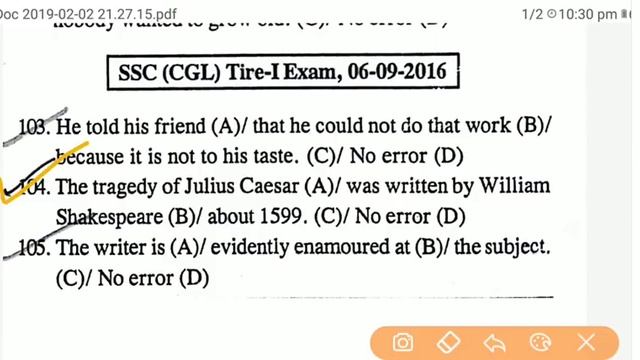 Error for ssc steno|| english for ssc, error practice смотреть онлайн