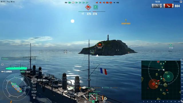 Let's Play: Jurien Самый быстрый бой. [World of Warships] смотреть онлайн