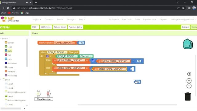 MIT APP INVENTOR | CHECKBOXES AND VARIABLES