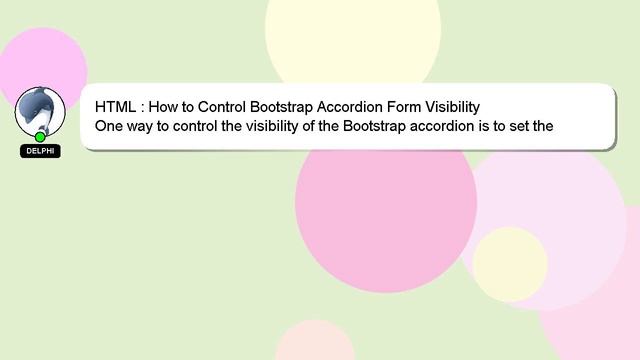HTML : How to Control Bootstrap Accordion Form Visibility смотреть онлайн