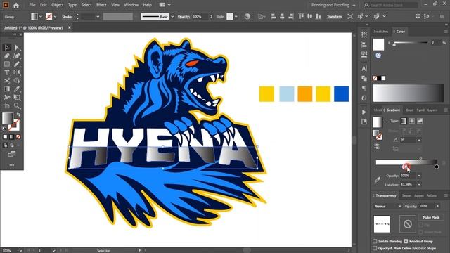 Mascot Logo Design by Tracing Image in Illustrator cc ( Speed Art) смотреть онлайн