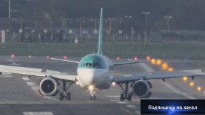 Жесткие посадки самолетов при сильном боковом ветре