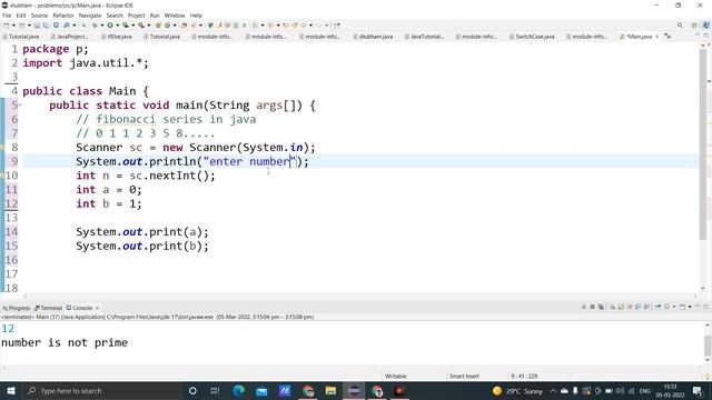 Fibonacci series program in java || java program for fibonacci series смотреть онлайн