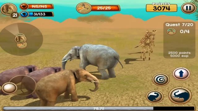 Wild Elephant Sim 3D By Turbo Rocket Games - Android / iOS - Gameplay смотреть онлайн
