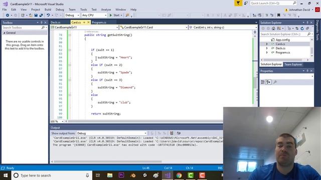 Blackjack Example C# смотреть онлайн