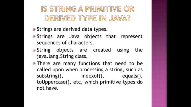 FAQ ON STRINGS IN JAVA - Dr.C.S.ANITA,PROFESSOR&HEAD/AIML,RMDEC смотреть онлайн