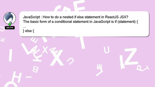 JavaScript : How to do a nested if else statement in ReactJS JSX? смотреть онлайн