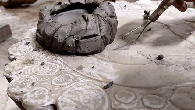 Old Stone Design Effect Ashtray Making At Home Full Tutorial|| Making With Clay|| Clay Art смотреть онлайн