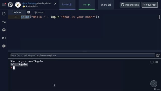 Day 1 - Working with Variables in Python to Manage Data - 009 The Python Input Function смотреть онлайн