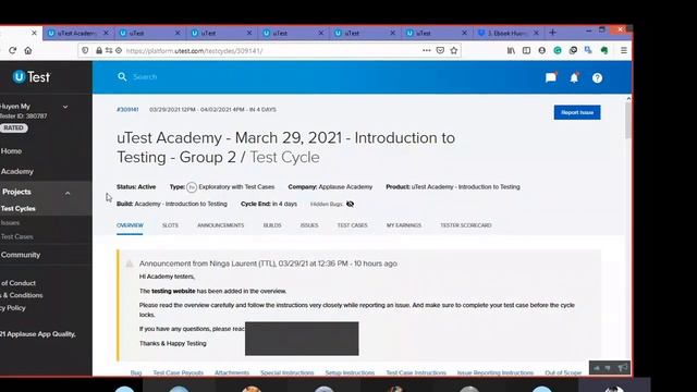 Các bước tham gia bài test 15 Introduction to testing- uTest Academy смотреть онлайн