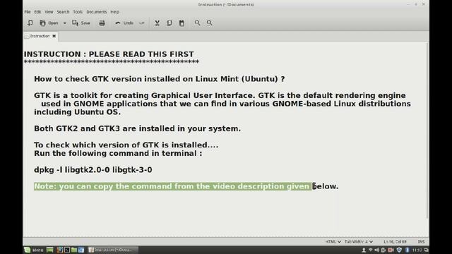 Check GTK version installed in Linux Mint (Ubuntu) смотреть онлайн