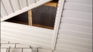 Монтаж сайдинга на потолок веранды.