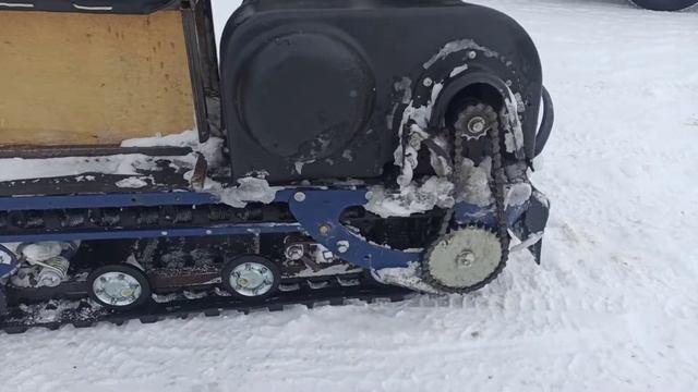 Снегоход самодельный на базе мотособаки. смотреть онлайн