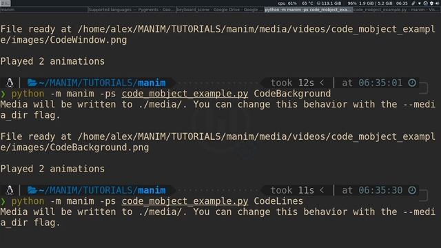 [OUTDATED] ManimCairo tutorial | 11 - CodeMobject & Keyboard animation смотреть онлайн