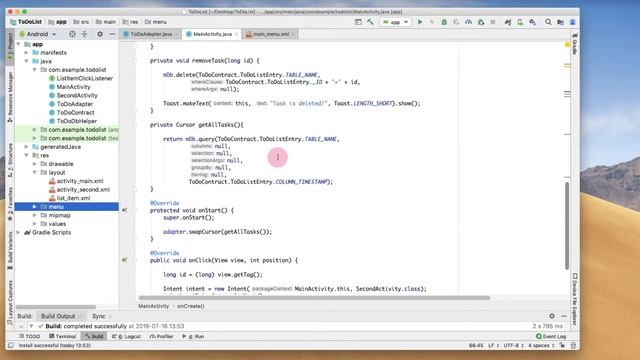 5. Android ToDo List + SQLite CRUD + RecyclerView Swipe Delete + CardView смотреть онлайн