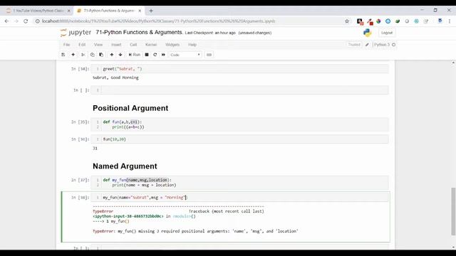 77-Python Functions - Named Arguments смотреть онлайн