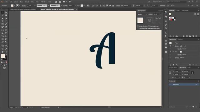 Adding Shadows On Type In Adobe Illustrator CC смотреть онлайн