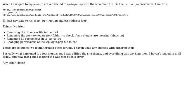Wordpress: Can't access login screen, wp-login.php 404's смотреть онлайн
