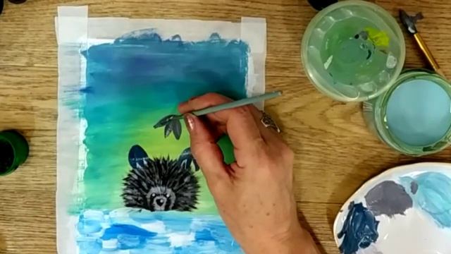Подснежники Ёжик Как нарисовать подснежников для детей How to draw a snowdrop смотреть онлайн