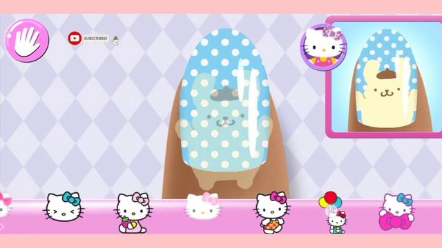 Hello Kitty Nails Salon ??? | Games for girls | Nail Art games for girls смотреть онлайн