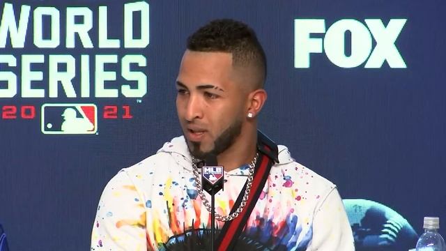 Jorge Soler & Eddie Rosario React to Insane Rosario Catch, Soler Game Winning Homer, Braves 3-1 Lea смотреть онлайн