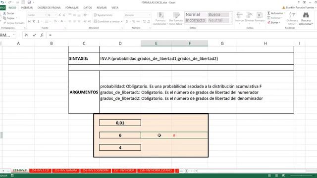 Función INV.F Excel 2013: 253 de 448 HD смотреть онлайн