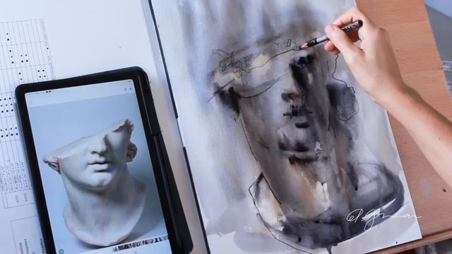 ¿EN QUÉ PIENSO CUANDO PINTO? ? Acuarela y Gouache a tiempo real comentado смотреть онлайн