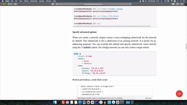 05.d - Advance user-defined bridge network driver | Belajar Docker смотреть онлайн