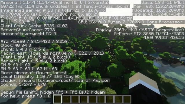 Minecraft Java 1.14.4 Bioma de flores Semilla/Seed смотреть онлайн