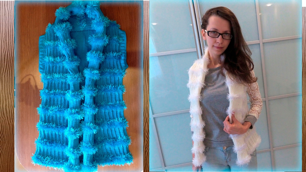 Вяжем стильный жилет спицами.mp4 смотреть онлайн