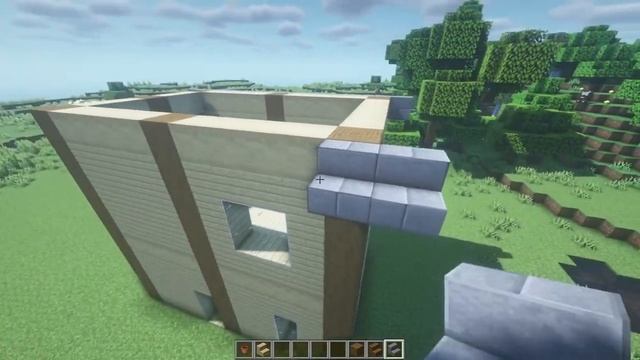 #251(two floors) Minecraft :: how to build a wooden house For beginners смотреть онлайн