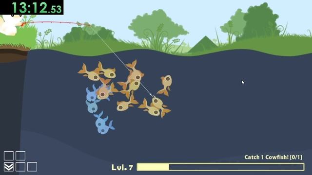 I speedrun catching progressively larger fish in Cat Goes Fishing смотреть онлайн