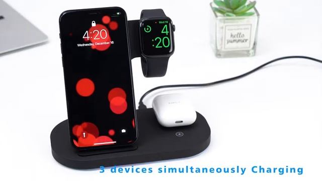 SIATOES Charging Station Charging Pad for Apple iPhone Airpod смотреть онлайн
