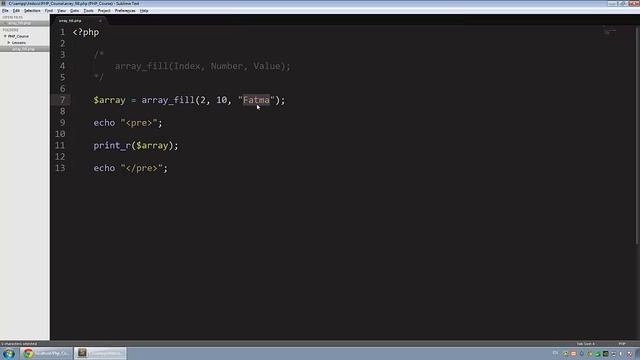 [ Learn PHP 5 In Arabic ] #42 - Array Methods - Array Fill смотреть онлайн