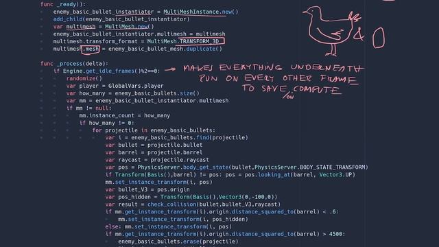 Using PhysicsServer & Multimesh to Optimize 3D Performance - Hundreds of Projectiles in Godot 3.4 смотреть онлайн