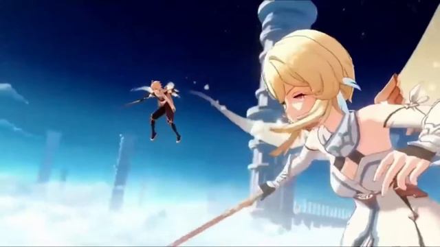 Genshin Impact Anime Opening (Shingeki no Kyojin OP 2 『Jiyuu no Tsubasa』) смотреть онлайн