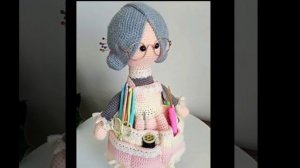 Crochet crafter toy organizer | Crochet granny hook holder | Crochet Doll Organizer