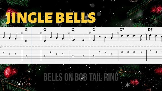 Jingle Bells Easy Guitar Tab (Free PDF Download) смотреть онлайн