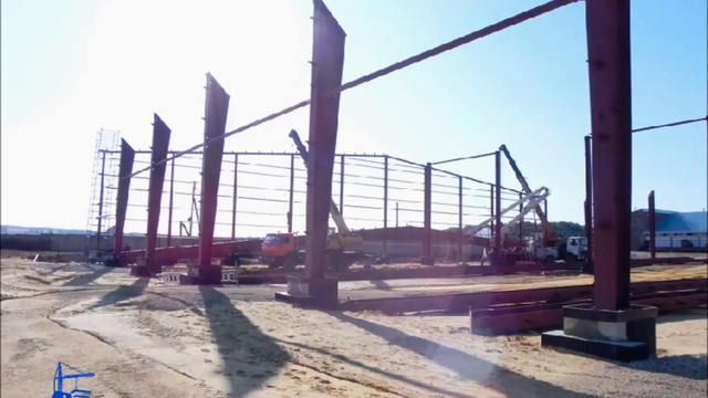 Строительство цеха 5000 м2 из облегченных металлоконструкции от РУККИ РУС смотреть онлайн