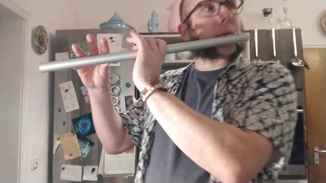 Bach Bouree in e minor on keyless aluminum flute смотреть онлайн