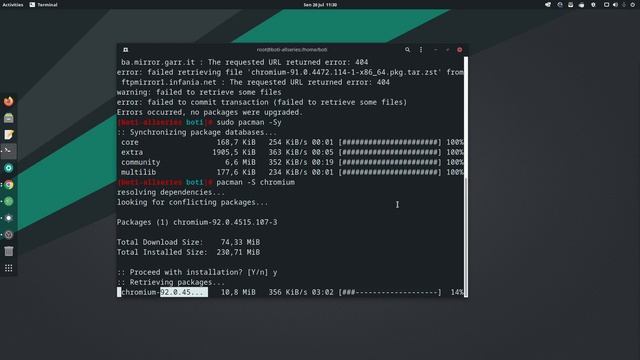 How to fix Requested URL returned error:404 at Manjaro Linux смотреть онлайн