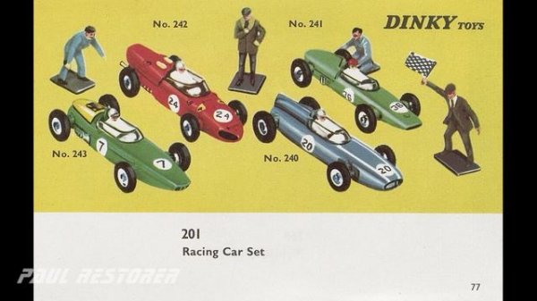 Presentation of all 1965 Dinky models. Diecast cars.