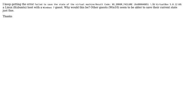 Unix & Linux: Failed to save the state of the virtual machine смотреть онлайн