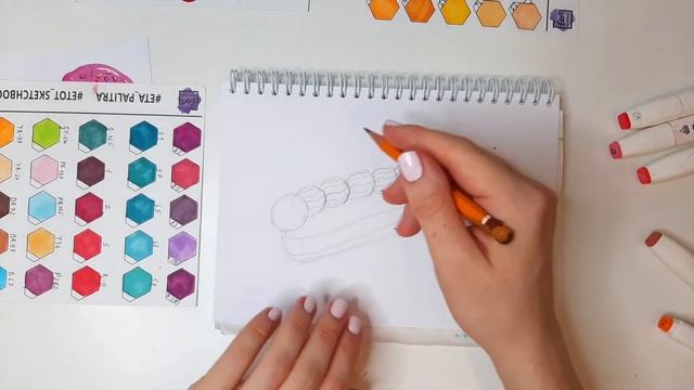 Урок по рисованию маркерами. Рисуем эклер. Часть I смотреть онлайн