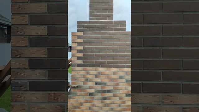 кладка кирпича на дымовой трубе  мангала полный шов