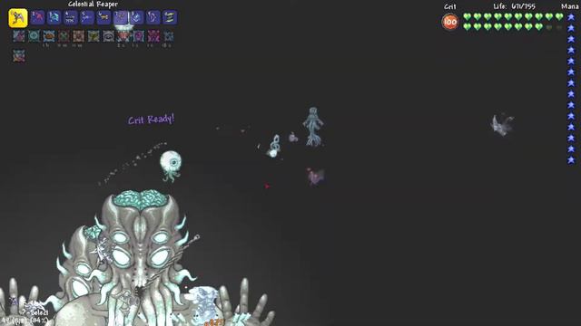 Terraria Calamity: Killing 10 Moon Lords with first post-Moon Lord rogue armor and weapon смотреть онлайн