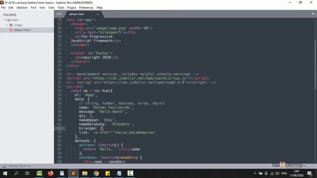 Belajar Vue.js - #16 Directive Binding смотреть онлайн